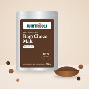 Wintrbees Ragi Choco Malt powder pouch for kids, preservative-free, 200 g